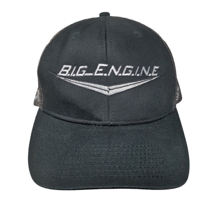 BIG ENGINE Snapback Trucker Hat Black OSFA Skull Print Mesh Back Katl Sport Cap