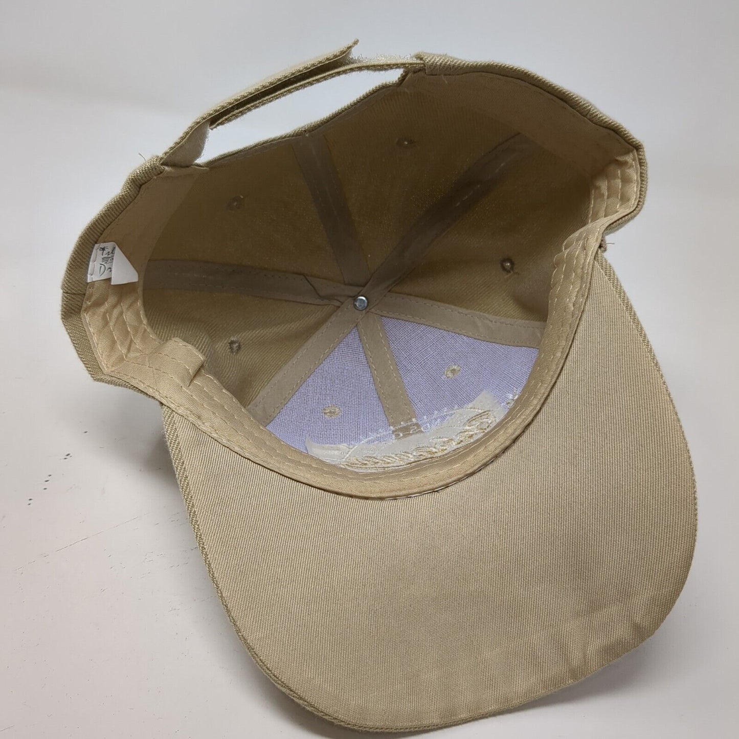 Island of The Bahamas Strapback Hat Tan One Size Adjustable Embroidered 6 Panel