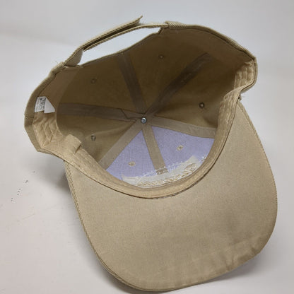 Island of The Bahamas Strapback Hat Tan One Size Adjustable Embroidered 6 Panel