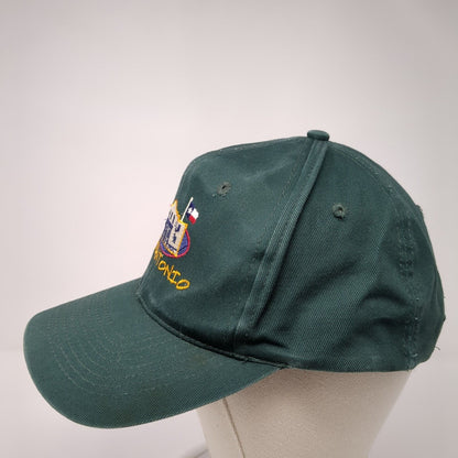 San Antonio Snapback Hat Green One Size Adjustable Embroidered 6 Panel