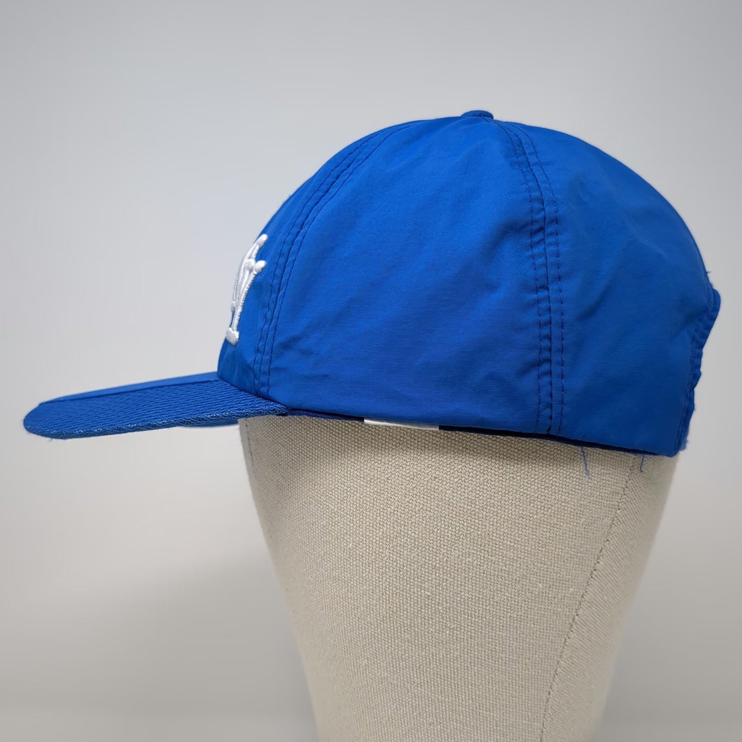 Blue NY Logo Baseball Cap OSFM Mesh Side Panels Adjustable Strapback Sport Hat