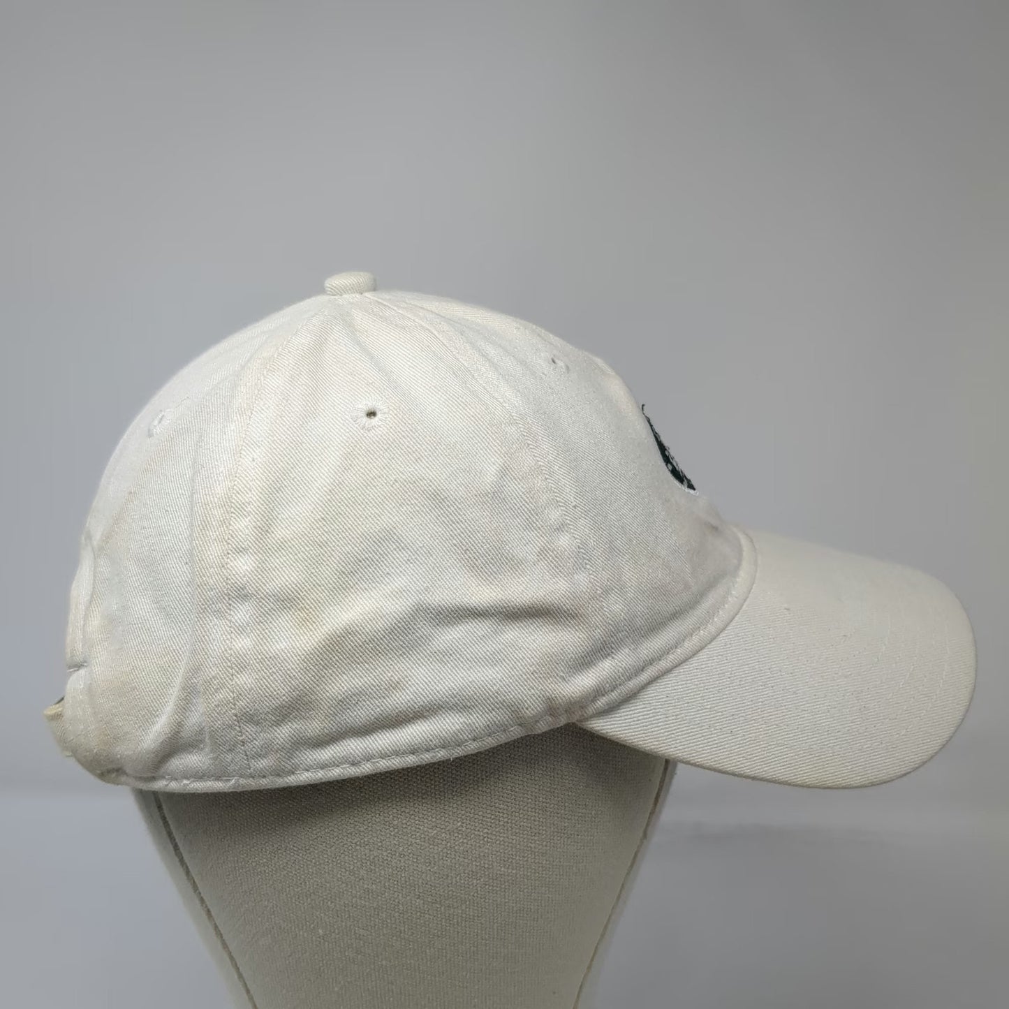 New York Jets NFL Team Apparel Cap White One Size Studded Slideback Logo Hat