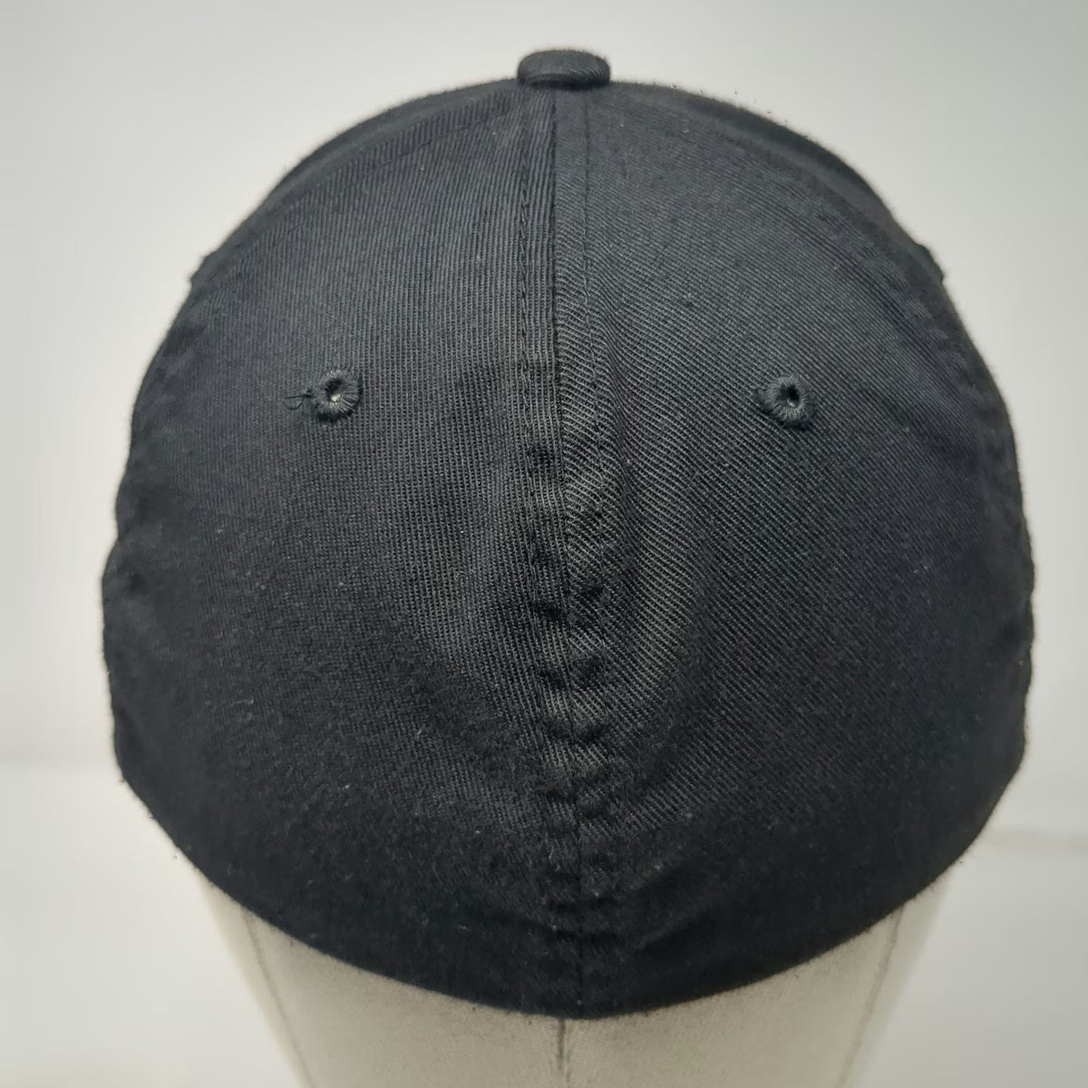 Easton Baseball Cap Black M Embroidered Logo Flexfit Yupoong Curved Brim Hat