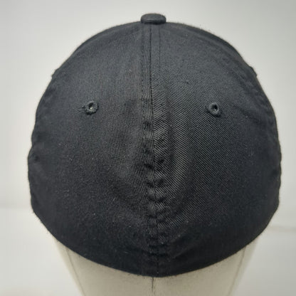Easton Baseball Cap Black M Embroidered Logo Flexfit Yupoong Curved Brim Hat