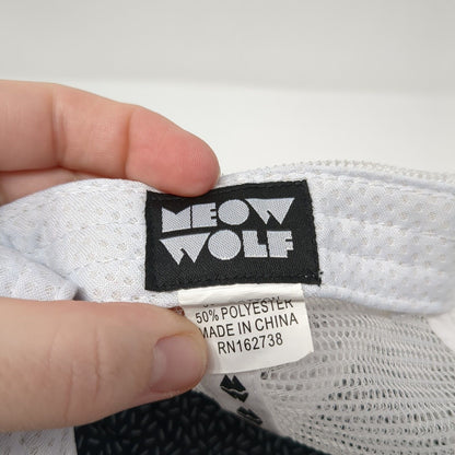 Meow Wolf Patch Snapback Trucker Hat Gray OSFA Mesh Back Colorblock