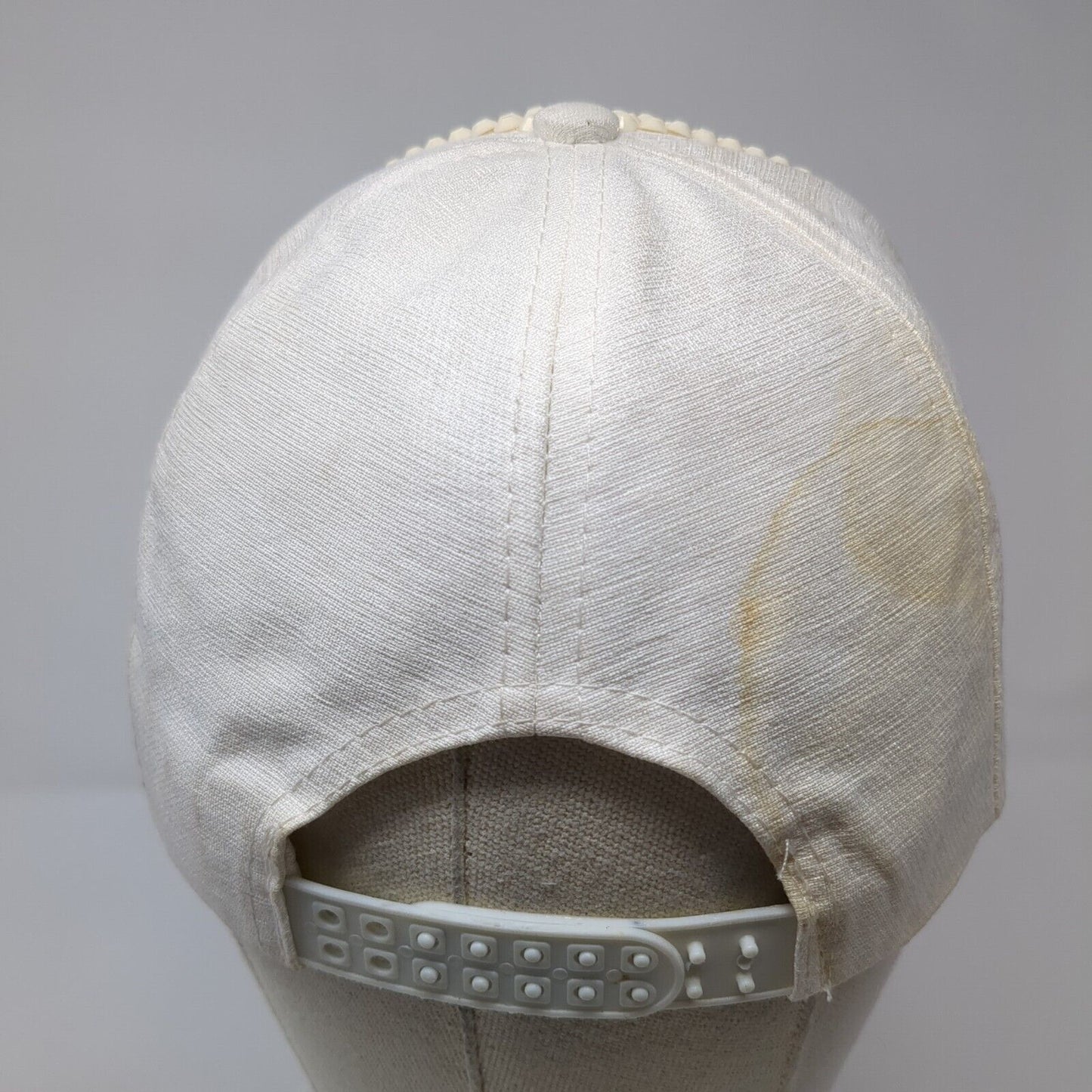 Jovie Snapback Hat White One Size Adjustable Rhinestone Bling Shiny