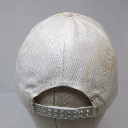 Jovie Snapback Hat White One Size Adjustable Rhinestone Bling Shiny