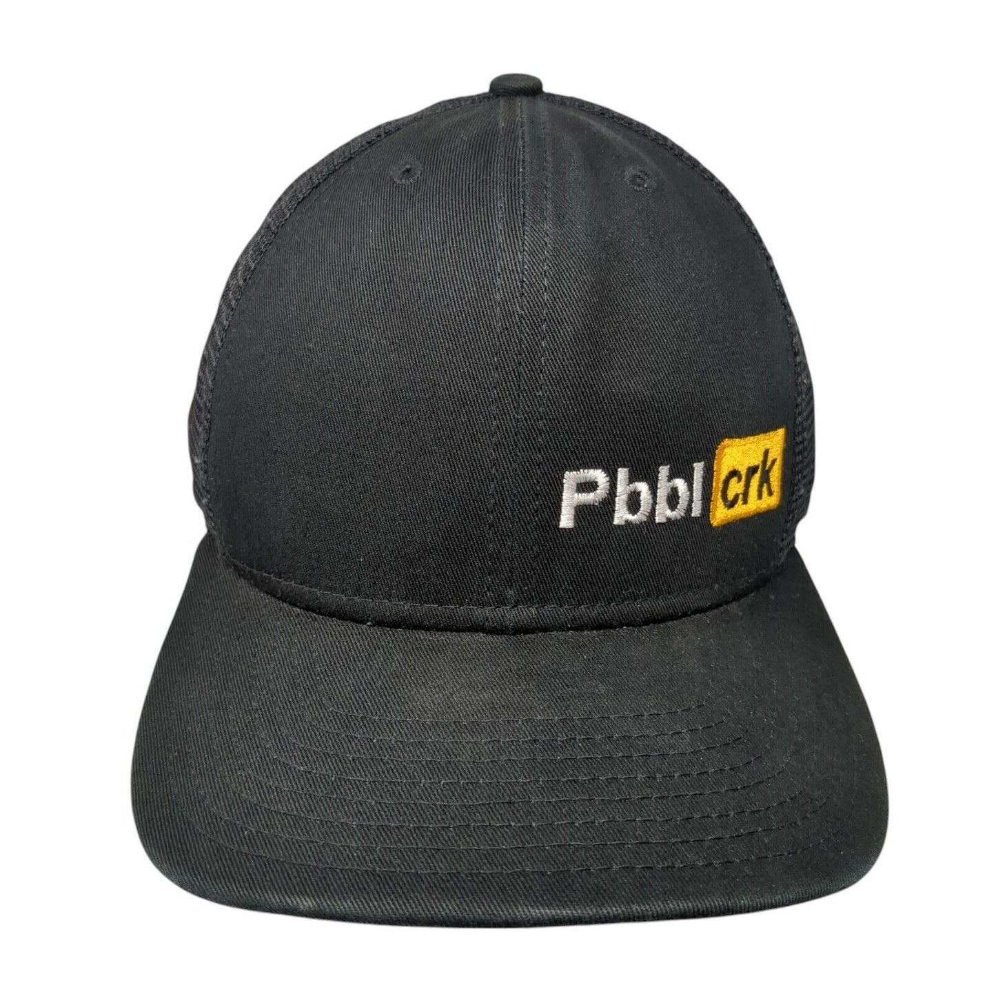 Pbbl crk Snapback Mesh Back Trucker Hat Black One Size New Era 9Fifty