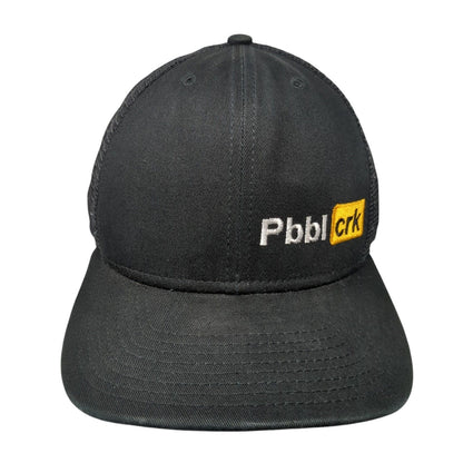 Pbbl crk Snapback Mesh Back Trucker Hat Black One Size New Era 9Fifty