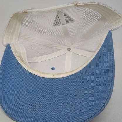 Columbia Trucker Hat Blue White One Size PFG Sailfish Fishing Snapback Mesh
