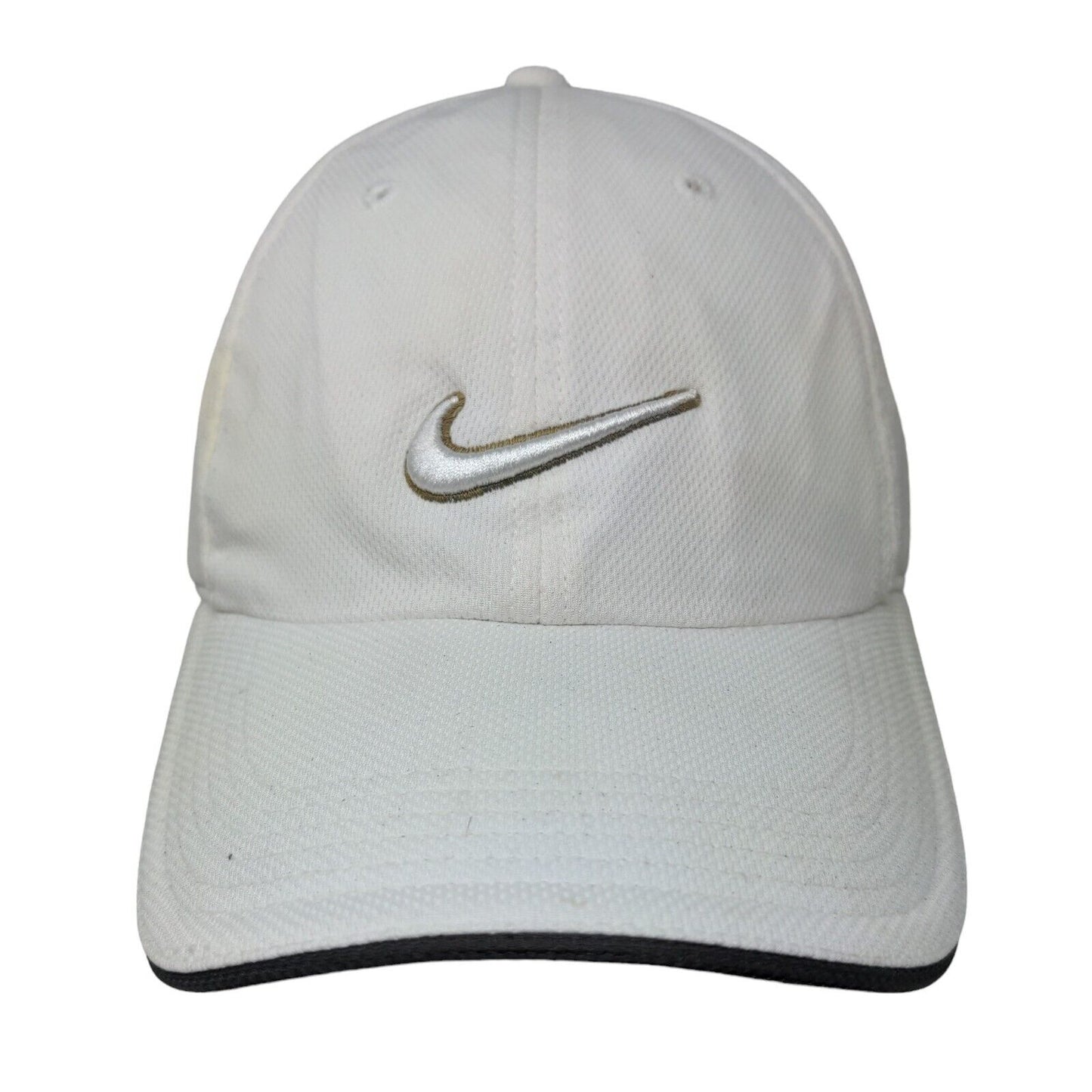 Nike Swoosh Logo Strapback Hat White One Size Adjustable Embroidered Nike Golf