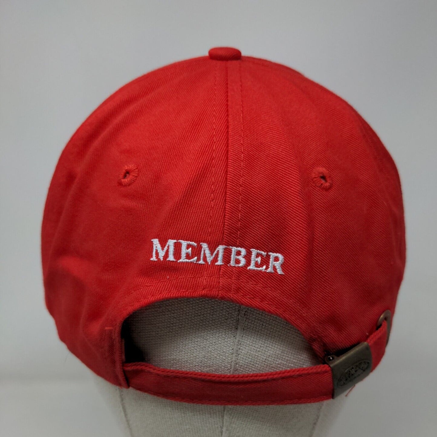 Disney Vacation Club Member Slideback Hat Red One Size Adjustable Embroidered