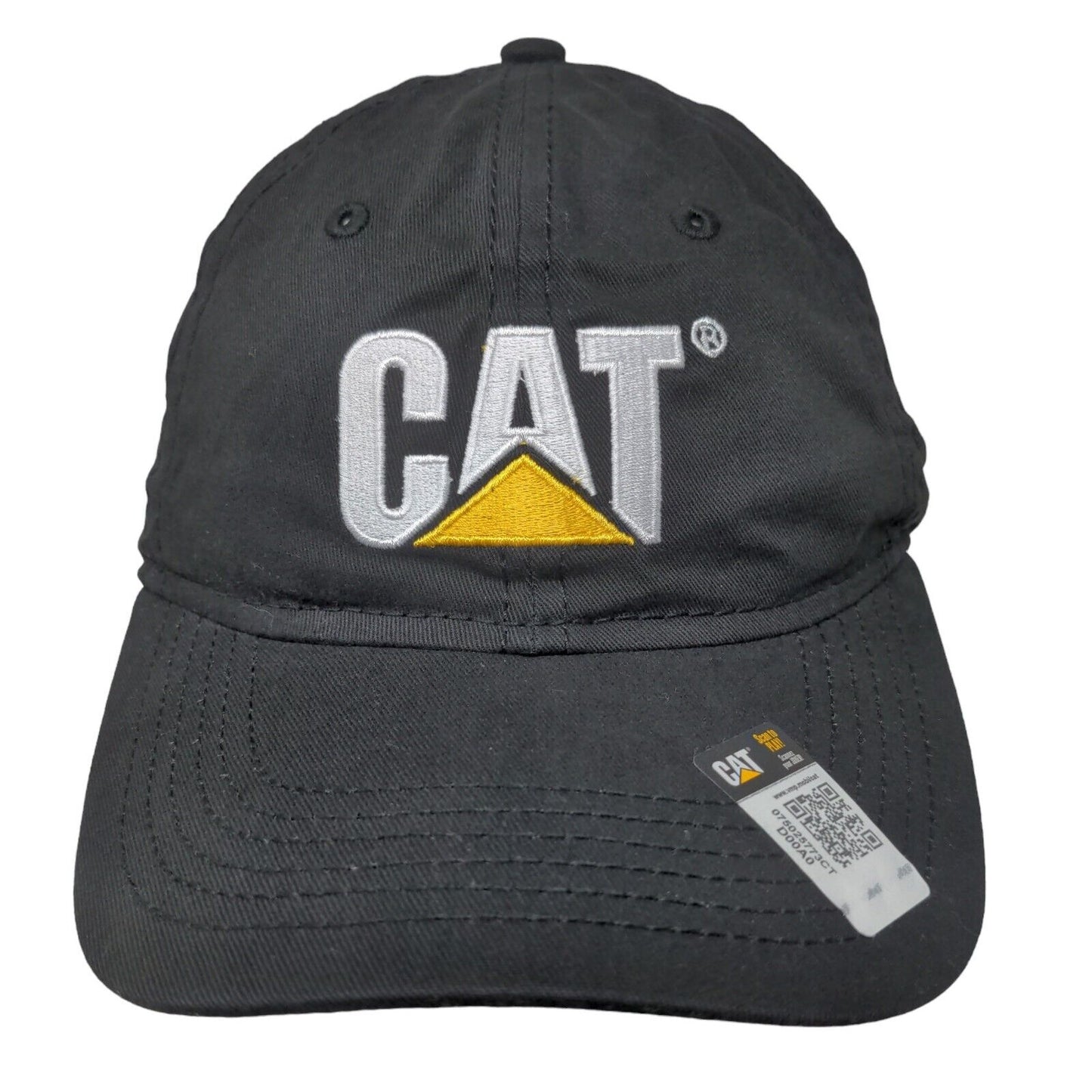 CAT Caterpillar Men's Strapback Hat Black Adjustable Embroidered Logo