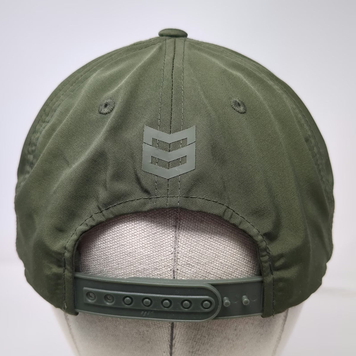 5 Panel Green Hat One Size Snapback Rubber Military Sergeant Chevron Tonal Logo
