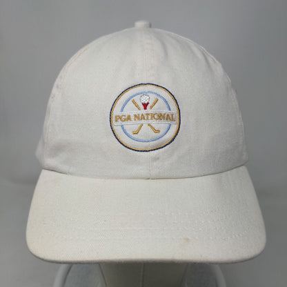 PGA National Women's Slideback Hat Cream Embroidered Logo Candace