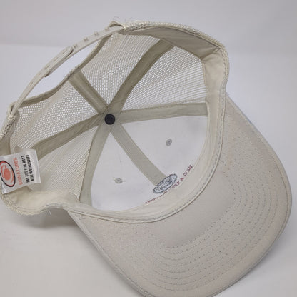 Heavy Duty Grandpa Trucker Hat Beige One Size Adjustable Mesh Back Signatures