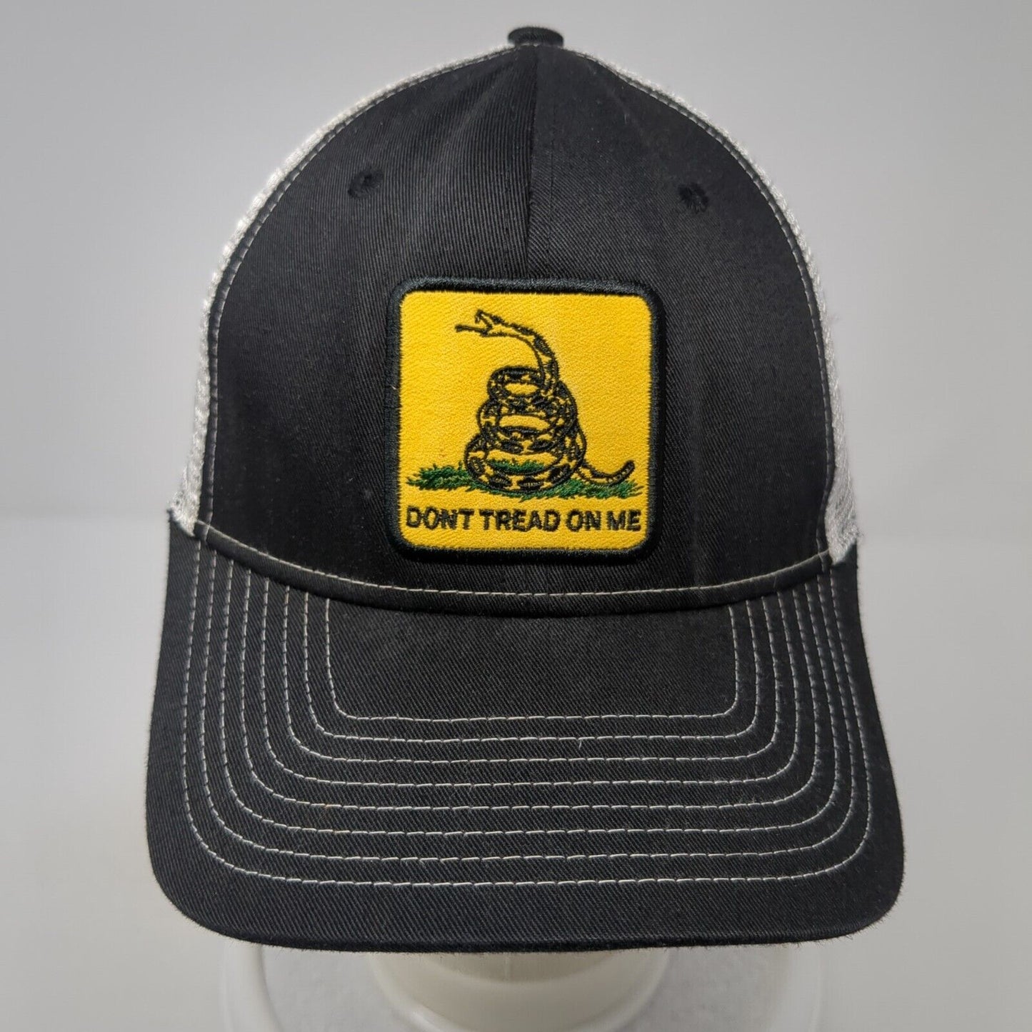 Don't Tread On Me Snapback Trucker Hat Black OS Adjustable Mesh Back Fierce 901