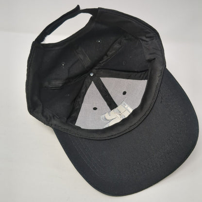 EB Strapback Hat Black One Size Adjustable Embroidered Vent Holes