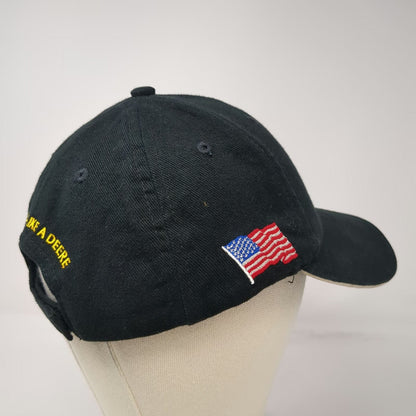 John Deere Baseball Cap Black One Size Nortrax Logo American Flag Strapback Hat