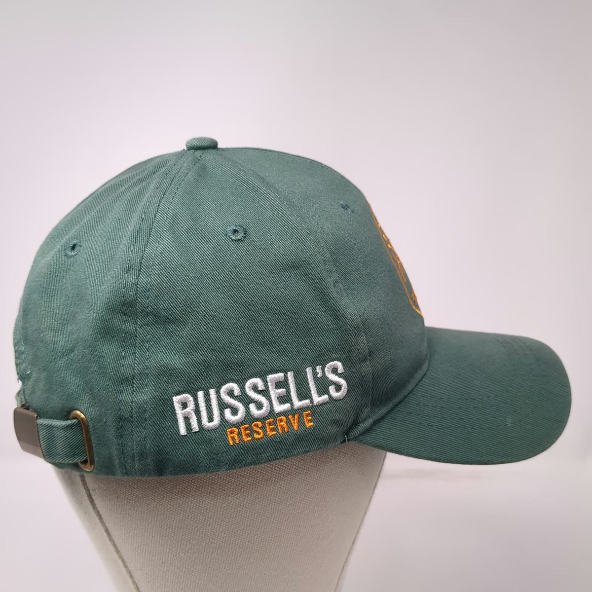 Russell's Reserve Baseball Cap Green One Size Tree Logo Slideback Cotton Hat