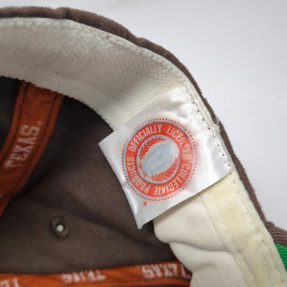 Texas Longhorns NCAA Drew Pearson Brown One Size Cap Hat Distressed Green Brim