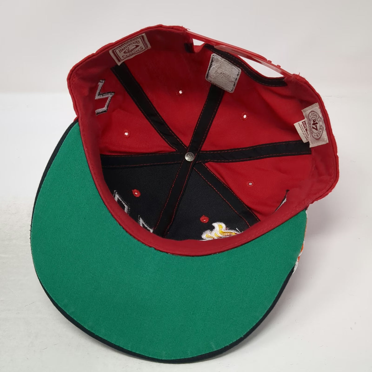 Miami Heat NBA 47 Brand Snapback Red Black One Size Green Underbrim HWC Logo Hat
