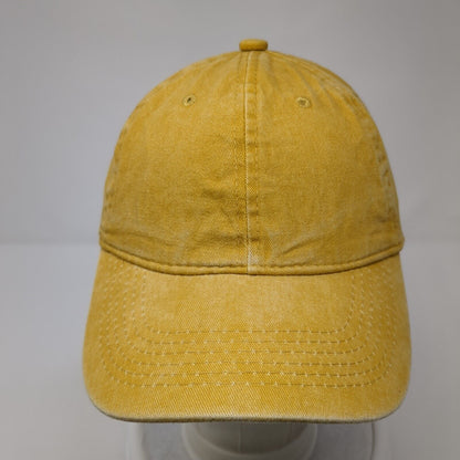 Unbranded Slideback Hat Yellow One Size Adjustable Blank 6 Panel Solid