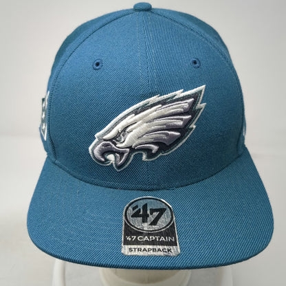 Philadelphia Eagles NFL 47 Brand Green One Size Cap Strapback NFC Logo Patch