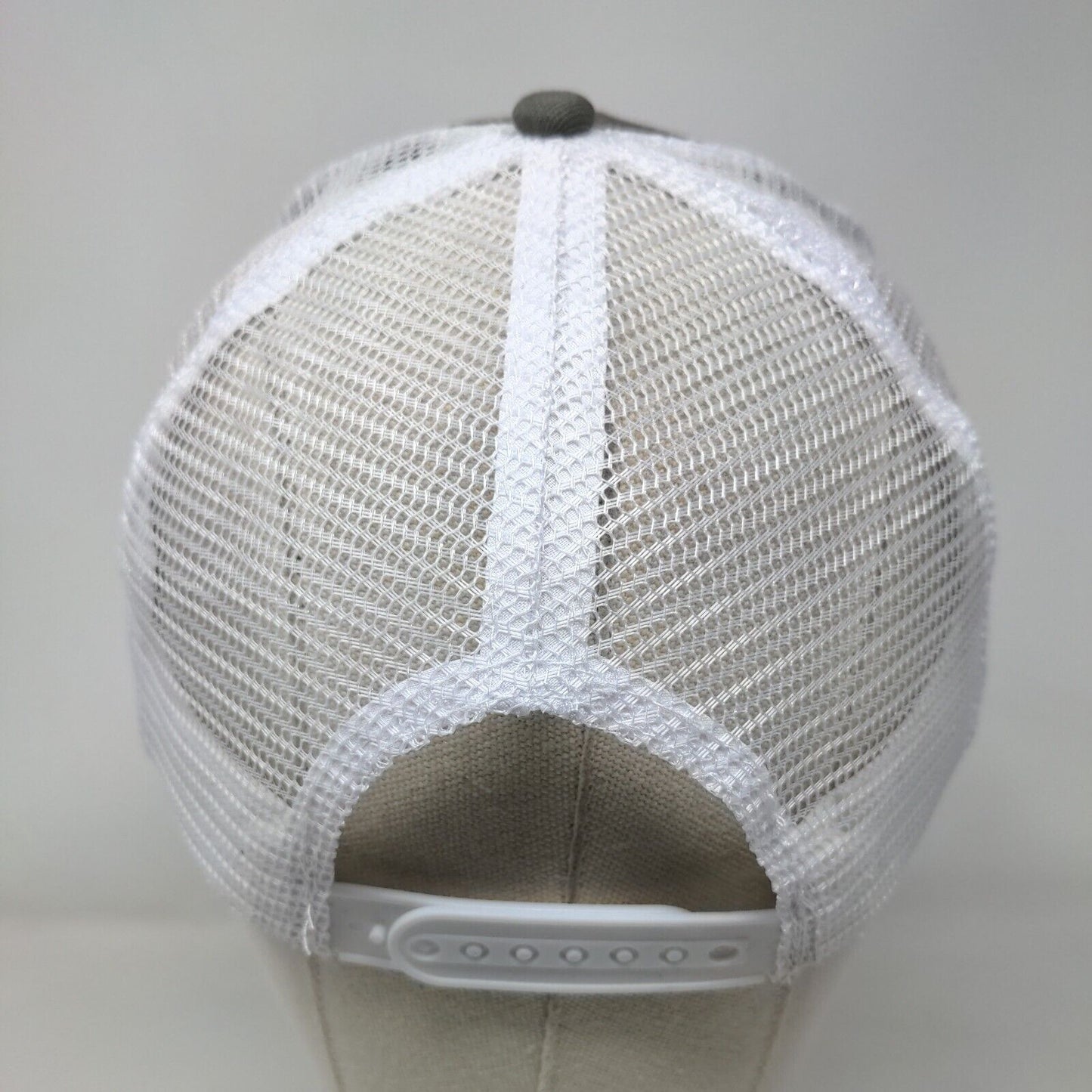 Dad Snapback Trucker Hat Gray One Size Adjustable Patch Logo Mesh Back Cotton