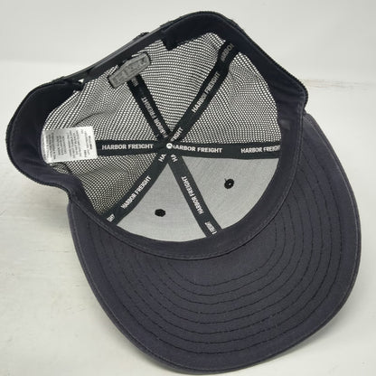 Harbor Freight Trucker Hat Gray One Size Mesh Snapback Patch Logo HFT Est 1977