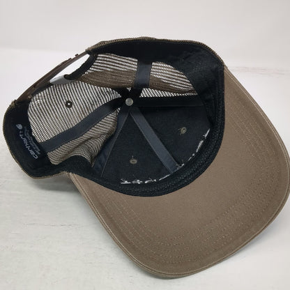 Carhartt Trucker Hat Brown One Size Mesh Back Snapback Embroidered Logo Work Cap