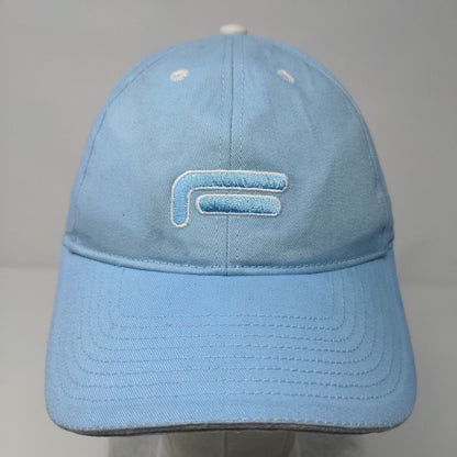 FILA Strapback Hat Blue One Size Embroidered Adjustable Solid 6 Panel
