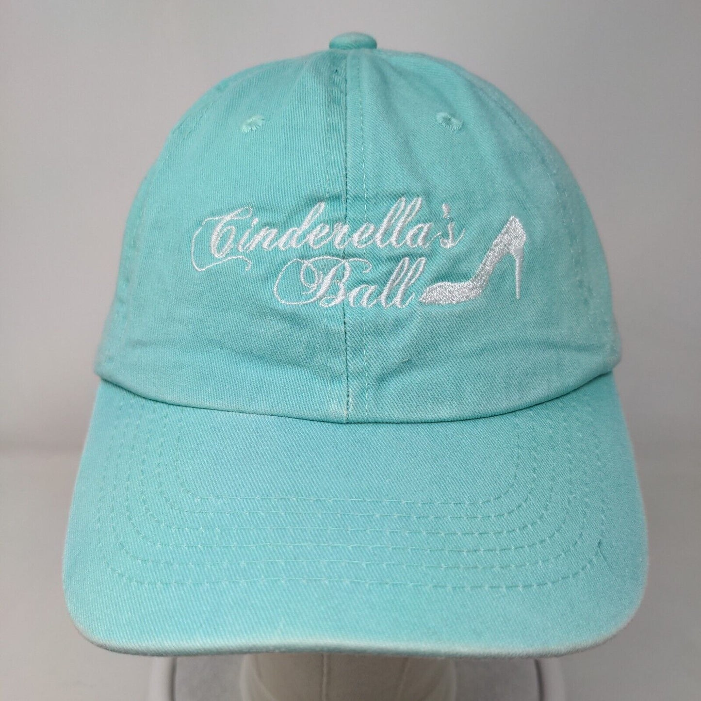 Cinderella's Ball Slideback Hat Blue One Size Embroidered Heartstrings