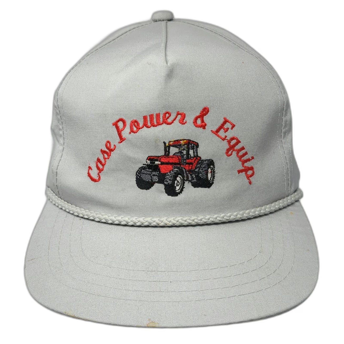 Yupoong 5 Panel Gray One Size Case Power Equipment Tractor Rope Agriculture Hat