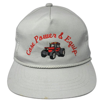Yupoong 5 Panel Gray One Size Case Power Equipment Tractor Rope Agriculture Hat