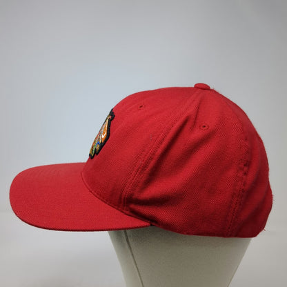 Chicago Blackhawks NHL Mitchell & Ness Snapback Red Hat One Size Green Brim Wool