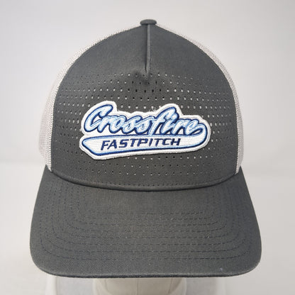 Crossfire Fastpitch Snapback Trucker Hat Gray One Size Mesh Back Richardson