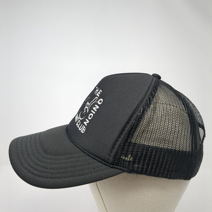 Give'r The Onion Boat Club Rope Trucker Hat Black One Size Mesh Back