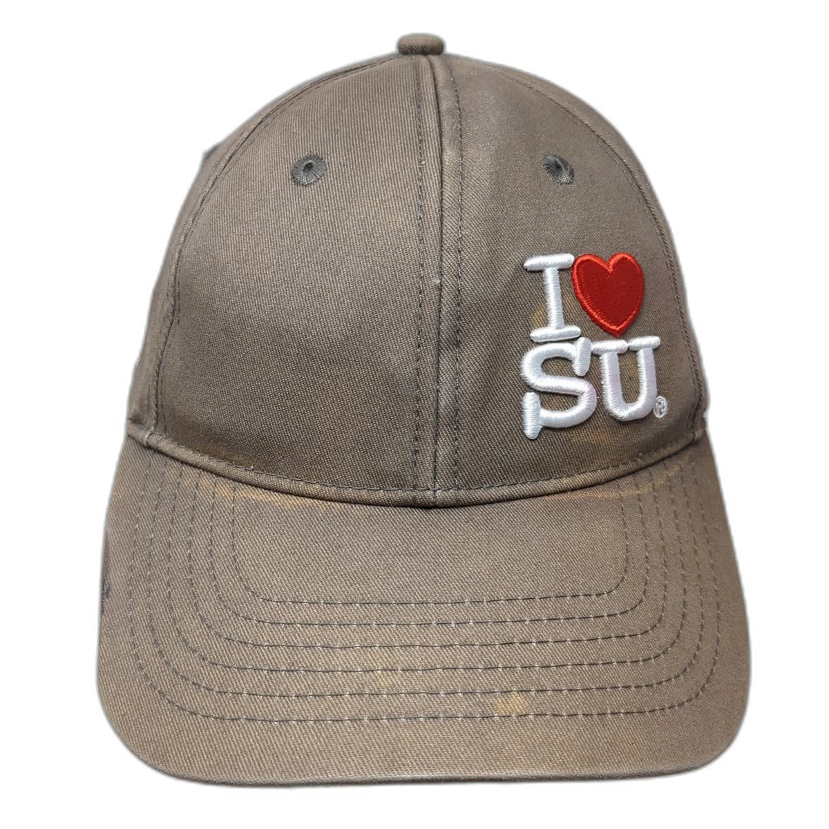 Beyond Nationalism I Love SU Baseball Cap Brown One Size Strapback Distressed
