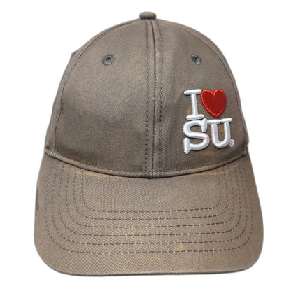 Beyond Nationalism I Love SU Baseball Cap Brown One Size Strapback Distressed