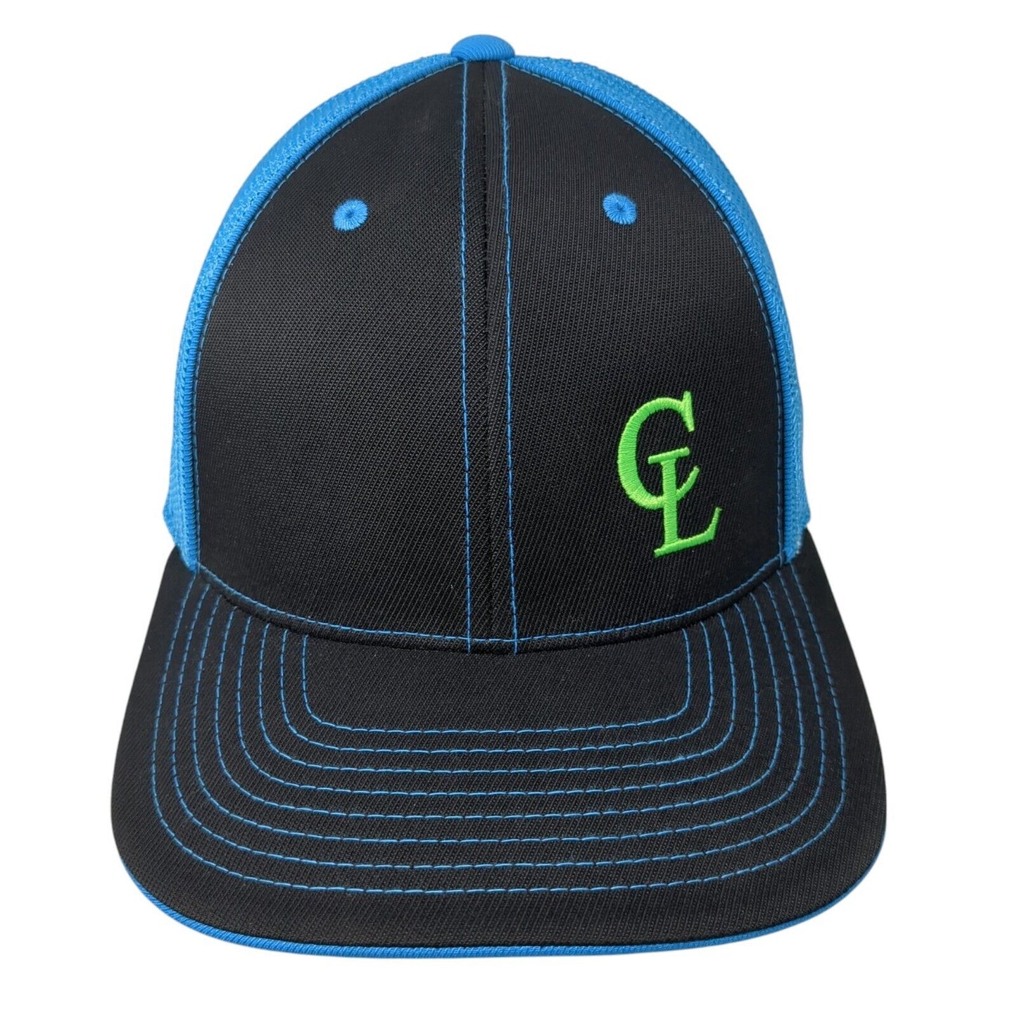 CL Fitted Mesh Back Trucker Hat Multi 7 3/8-8 Colorblock Pacific Headwear