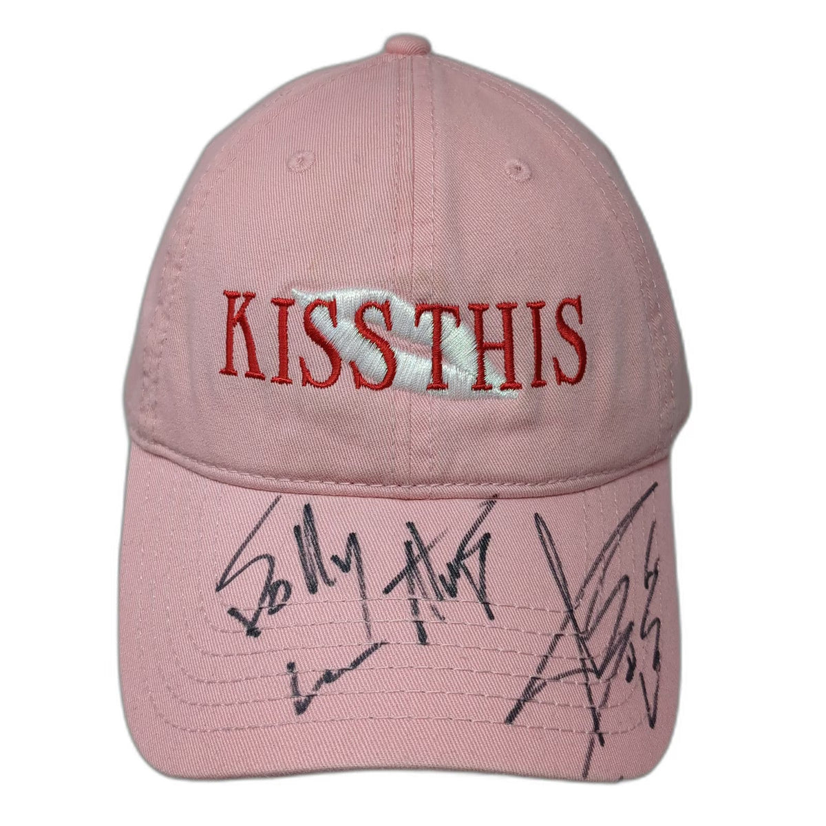 Otto Baseball Cap Pink One Size Autographed Kiss This Aaron Tippin Country Hat