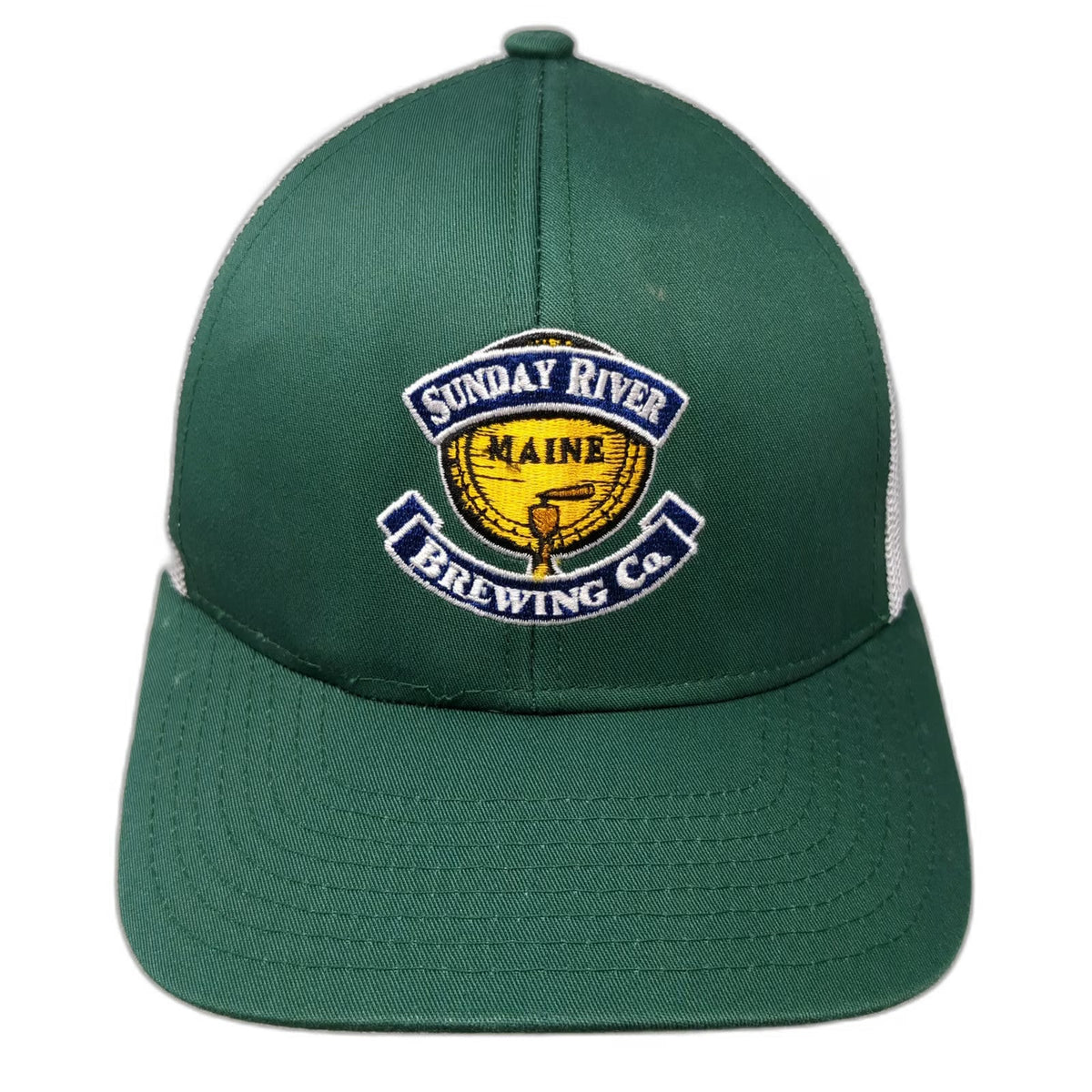 Pacific Headwear Trucker Hat Green White One Size Maine Brewing Co Mesh Back hat