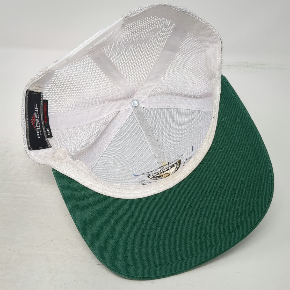 Pacific Headwear Trucker Hat Green White One Size Maine Brewing Co Mesh Back hat
