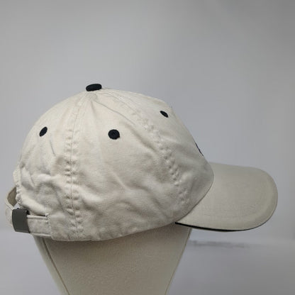 Spencer Baseball Cap Beige One Size Curved Brim Embroidered Logo Slideback Hat