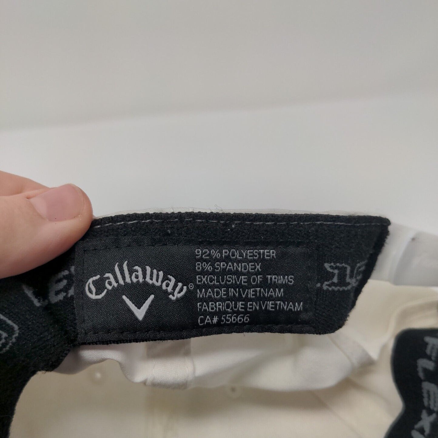 Callaway Snapback Hat White One Size Striped Adjustable Flexfit 110