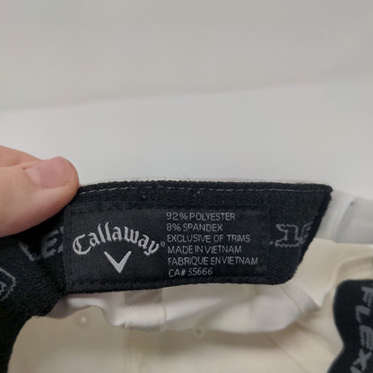 Callaway Snapback Hat White One Size Striped Adjustable Flexfit 110