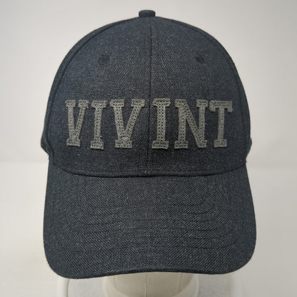 Vivint Strapback Baseball Cap Black One Size Adjustable Embroidered Provo Utah