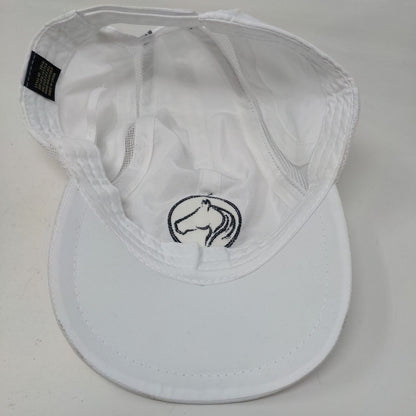 Ramsey Men's Strapback Hat White OSFA Embroidered Horse Equestrian Logo