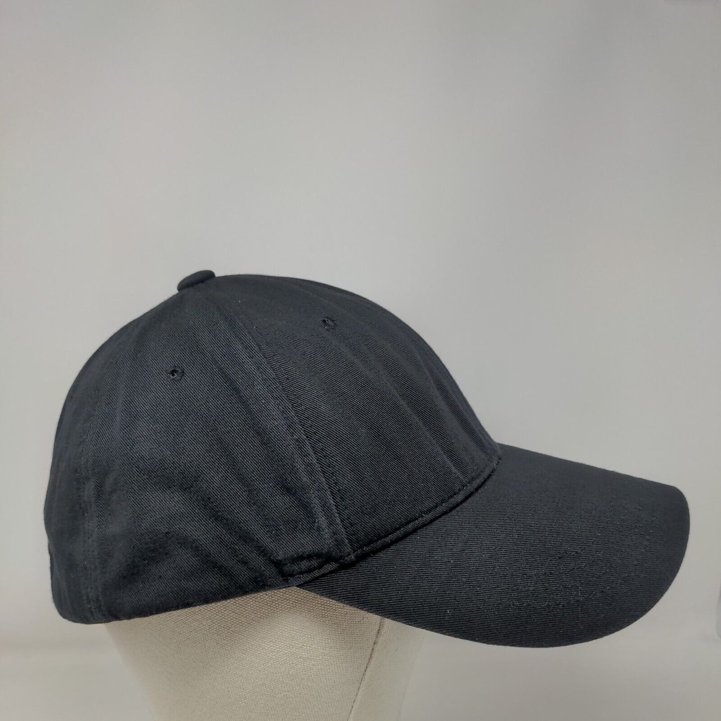 I Am Cap Slideback Hat Black XL Adjustable 6 Panel Solid Blank